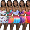 Factory Wholesale New Arrivals 2020 Lady Neon Color Night Club Two Piece Sets Clothing